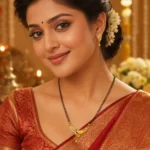 Elegant Twisted Leaf Mangalsutra Set – 1 Gram Gold Plated - Image 3