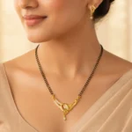 Elegant Twisted Leaf Mangalsutra Set – 1 Gram Gold Plated - Image 5