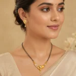 Elegant Twisted Leaf Mangalsutra Set – 1 Gram Gold Plated - Image 7