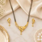 Elegant Twisted Leaf Mangalsutra Set – 1 Gram Gold Plated - Image 6