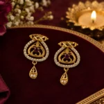 Ruby Drop Earrings with Cubic Zirconia - Image 4