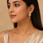 Teardrop Drop Earrings with Sparkling Cubic Zirconia - Image 3