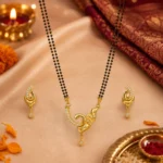 Golden Curl Elegance Mangalsutra Set – 1 Gram Gold Plated - Image 4
