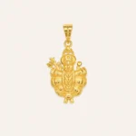 Lord Murugan Pendant in 18K Gold Finish with Sacred Vel Design for Men