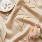 Rose Eclat Pink Heart Curb Chain Necklace - Image 3