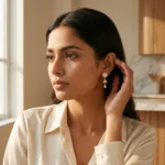 Jhumka Drop Earrings with Cubic Zirconia - Image 6
