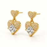 HeartLuxe Crystal Heart Earrings - Image 7