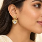 HeartLuxe Crystal Heart Earrings - Image 4