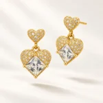 HeartLuxe Crystal Heart Earrings - Image 6