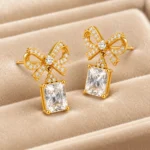 LumiBow Crystal Drop Earrings - Image 6