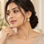 PearlBloom Floral Drop Earrings - Image 2
