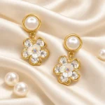 PearlBloom Floral Drop Earrings - Image 6